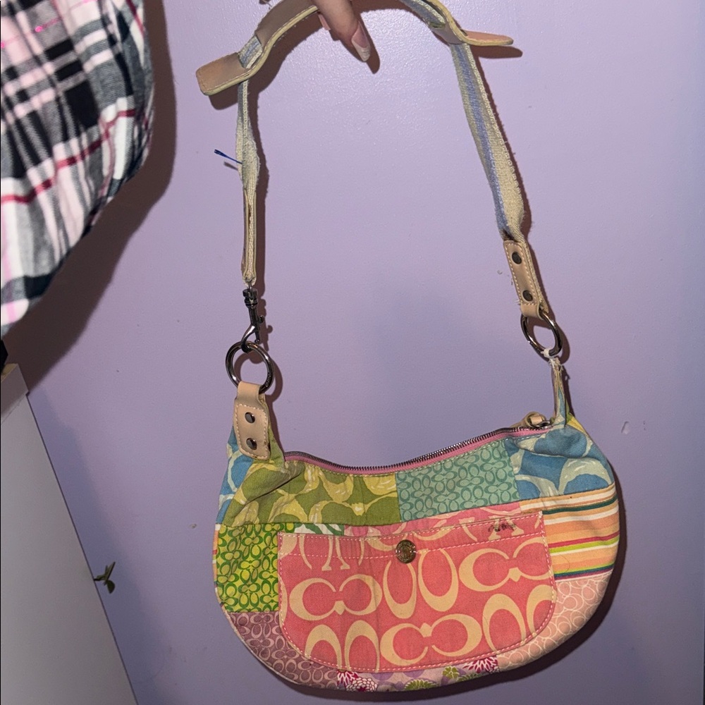 Coach Multicolor Patchwork Shoulder Bag